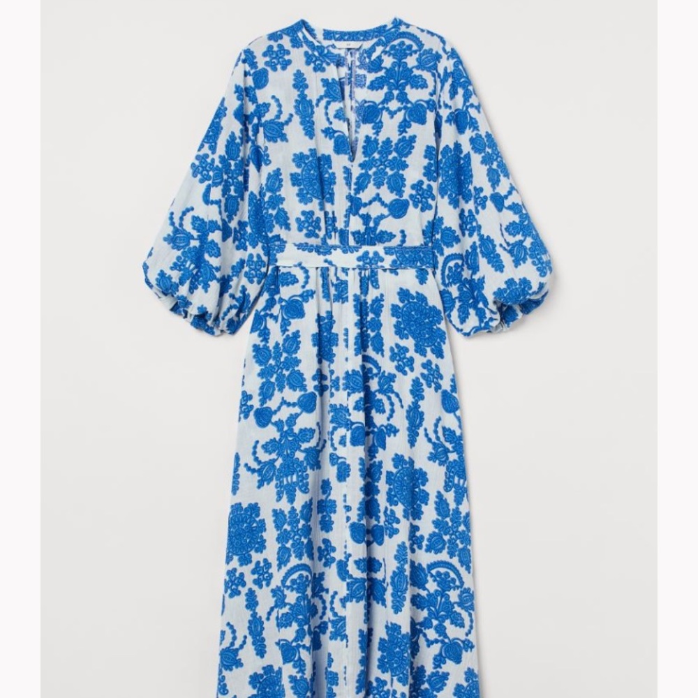 H&M crinkle kaftan dress